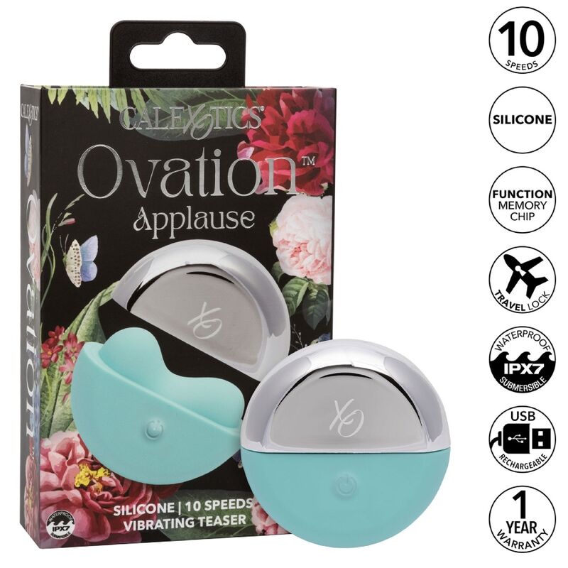CALIFORNIA EXOTICS - OVATION APPLAUSE STIMULATOR AQUA GREEN CALIFORNIA EXOTICS - OVATION APPLAUSE STIMULATOR AQUA GREEN