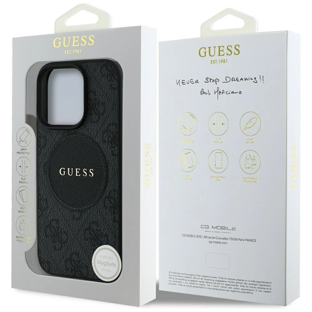 Guess 4G Circle Classic Logo MagSafe Apple iPhone 16 Pro Max black