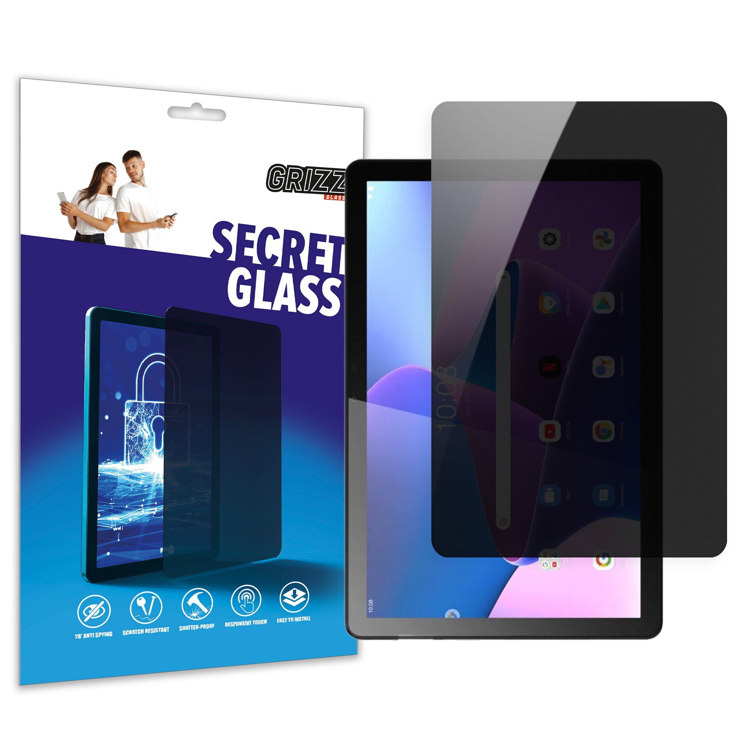 GrizzGlass SecretGlass Lenovo Tab M10 Plus (3 gen)