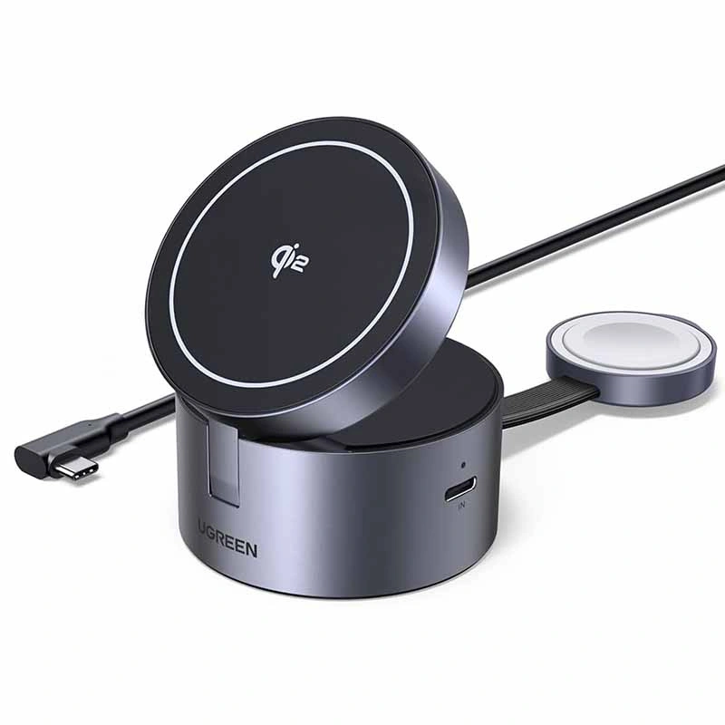 Magnetyczna ładowarka 3in1 UGREEN 25W USB-C W712 (czarna)