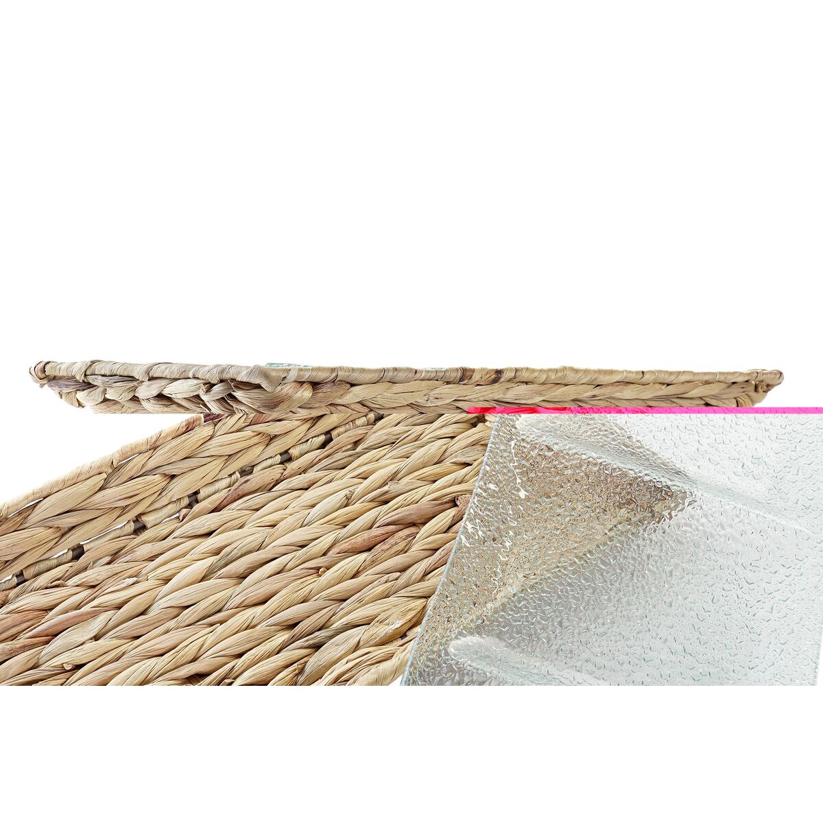 Snack tray DKD Home Decor 42 x 20 x 3,5 cm Crystal Natural Transparent