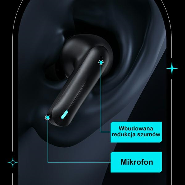 USAMS XJ13 Gaming Earbuds TWS Bluetooth 5.3 black (US-XJ13)