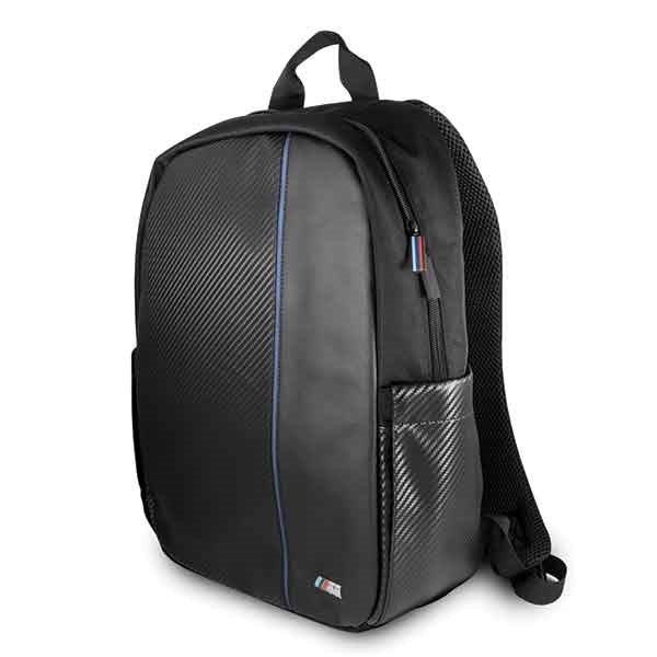 BMW Backpack BMBPCO15CAPNBK 16 inch black Carbon Navy Stripe