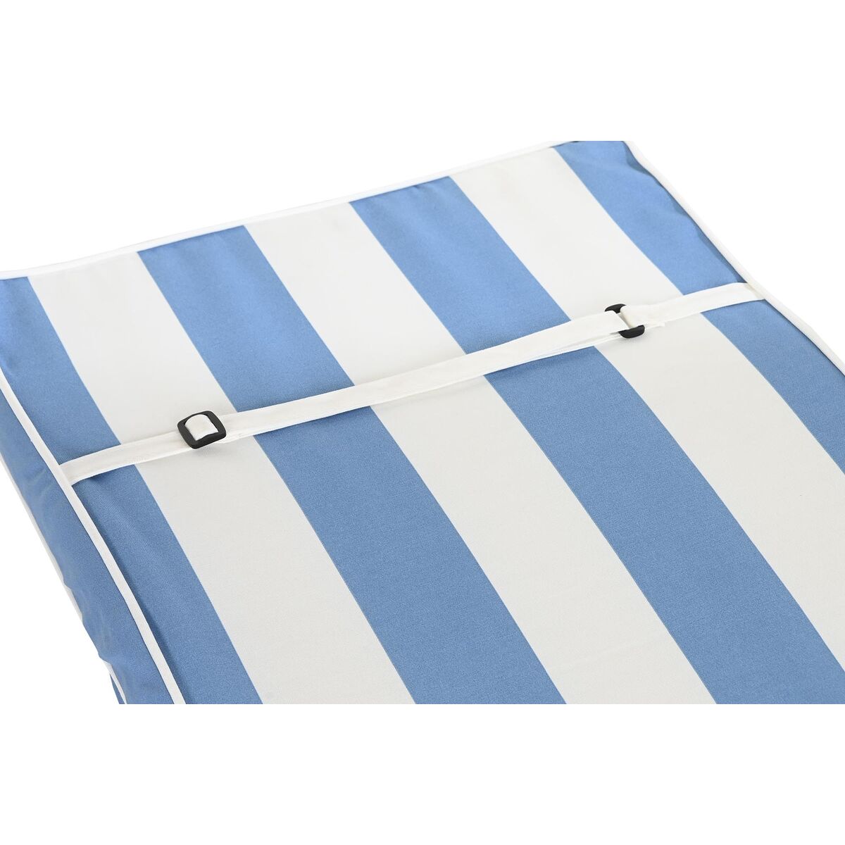 Stuhl-Kissen DKD Home Decor Streifen Weiß Himmelsblau (42 x 4 x 115 cm)