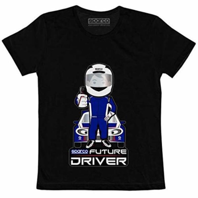 Short Sleeve T-Shirt Sparco FUTURE RACER Black 3-4 Years