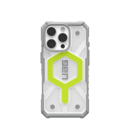 UAG Urban Armor Gear Pathfinder Clear MagSafe Apple iPhone 16 Pro MagSafe (active neon)