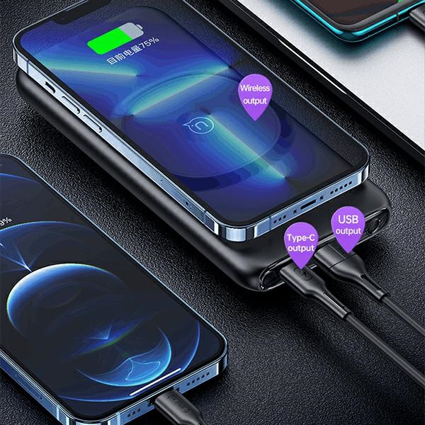 USAMS Powerbank PB62 10000mAh 20W QC3.0+PD Magnetic Wireless Fast Charge black 10KCD17101 (US-CD171)