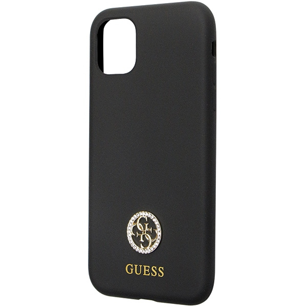 Guess GUHCN614DGPK Apple iPhone 11/XR hardcase Silicone Logo Strass 4G black