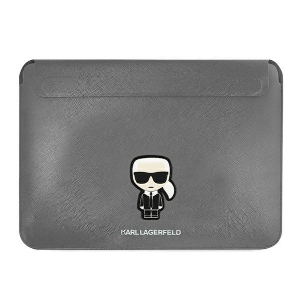 Karl Lagerfeld Sleeve KLCS16PISFG 16 inch silver Saffiano Ikonik Karl