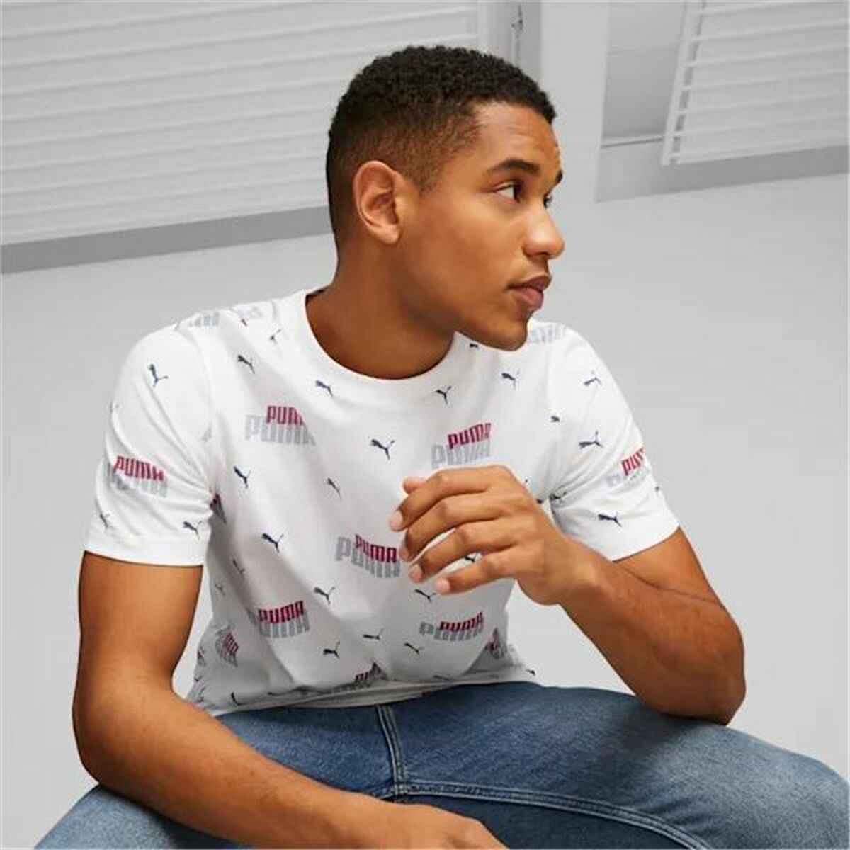 T-shirt Puma Ess+ Logo Power White Unisex T-shirt Puma Ess+ Logo Power White Unisex