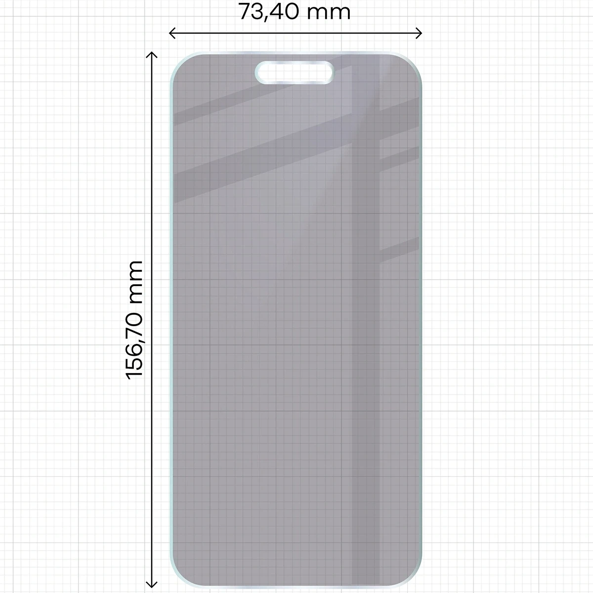 Prywatyzujące szkło hybrydowe Bizon Glass Mule Shadow do Apple iPhone 16 Plus matowe