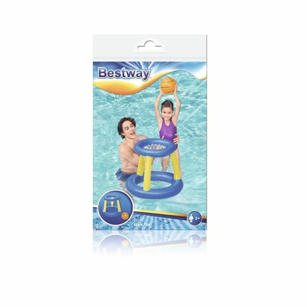 Inflatable Goal Bestway Floating Basketball Hoop Ø 61 cm underwater Basketball