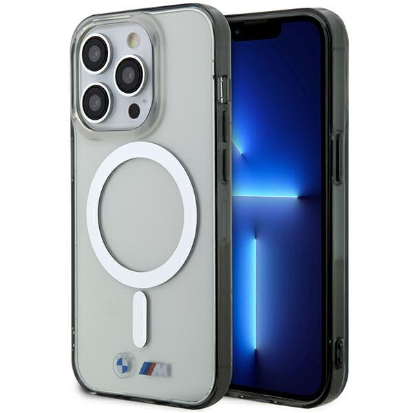 BMW BMHMP14LHCRS Apple iPhone 14 Pro transparent hardcase Silver Ring MagSafe