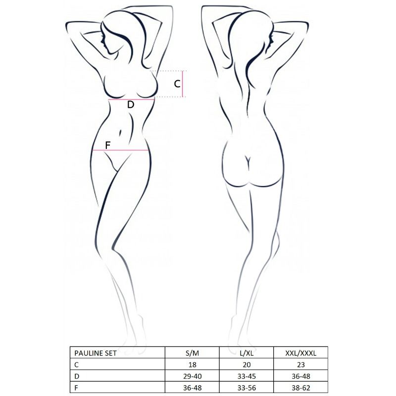 PASSION WOMAN PAULINE 3 PIECES SET S/M