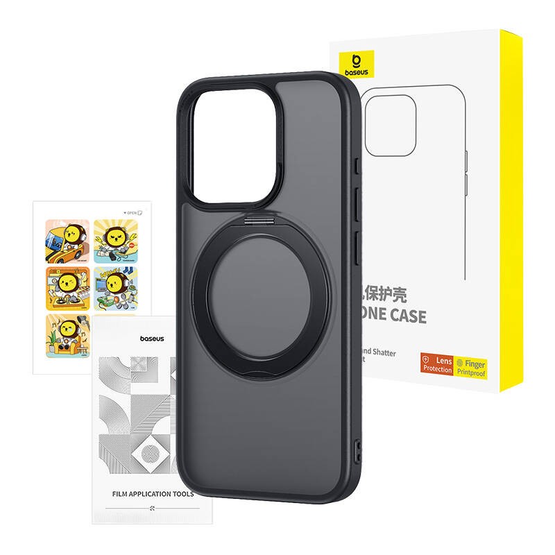 Baseus SkyRing Magnetic + tempered glass Apple iPhone 15 Pro