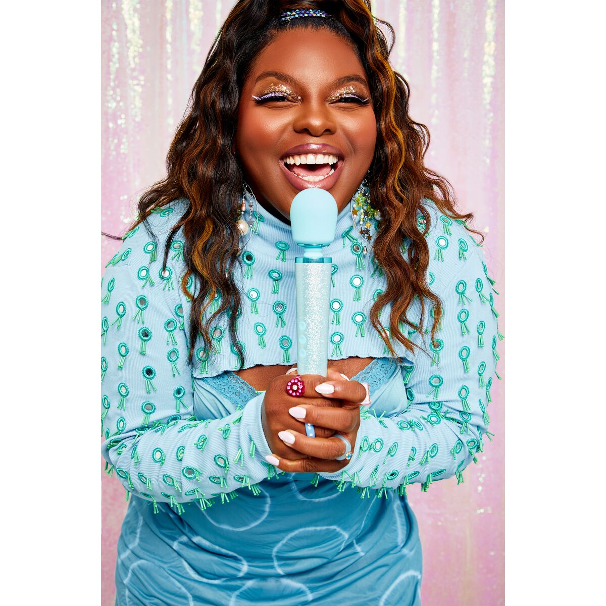 Vibrator Le Wand All That Glimmers Set Pastel Blue