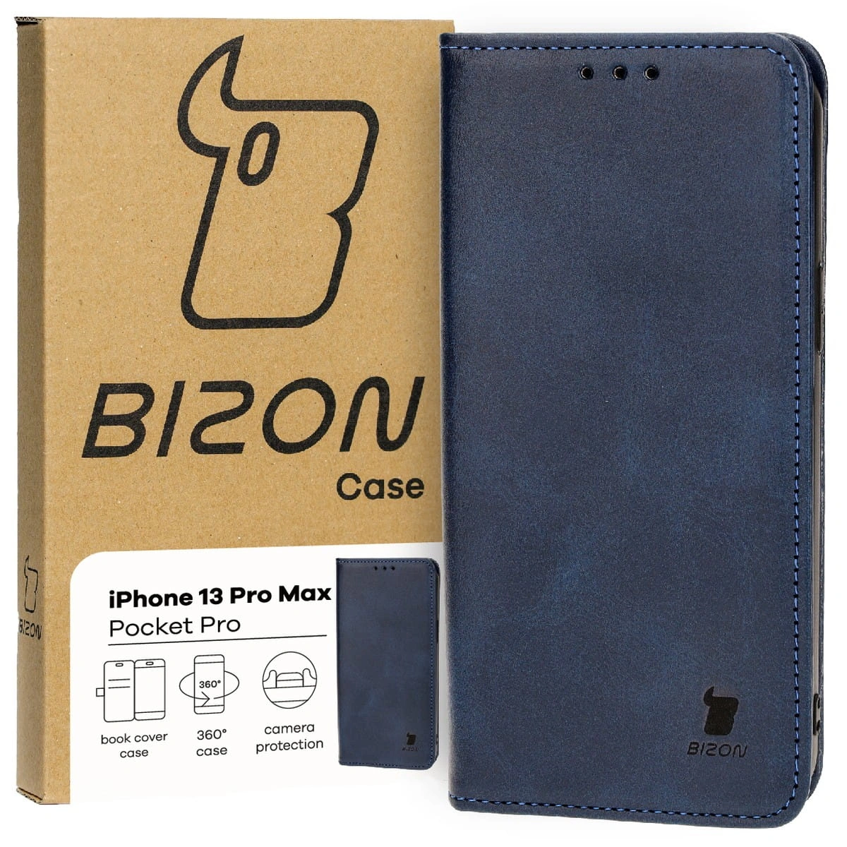Bizon Case Pocket Pro Apple iPhone 13 Pro Max navy blue