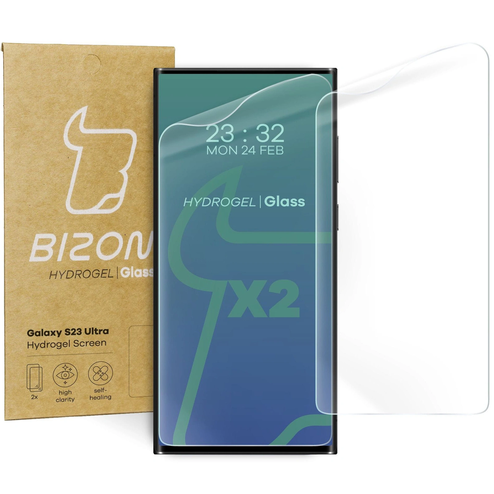 Bizon Glass Hydrogel Samsung Galaxy S23 Ultra [2 PACK]