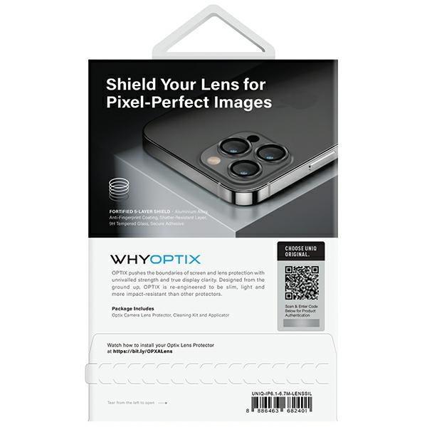 UNIQ Optix Aluminium Camera Lens Protector Apple iPhone 14 / 14 Plus sterling silver