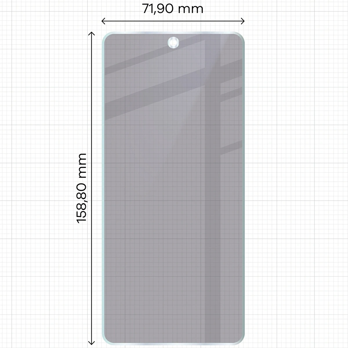 Prywatyzujące szkło hybrydowe Bizon Glass Mule Shadow do Vivo V50 Lite 4G matowe