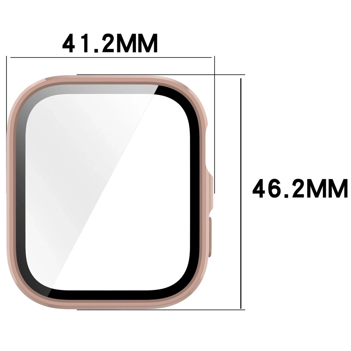 Etui ze szkłem do zegarka Bizon Case+Glass Watch do Huawei Watch Fit 4 różowe