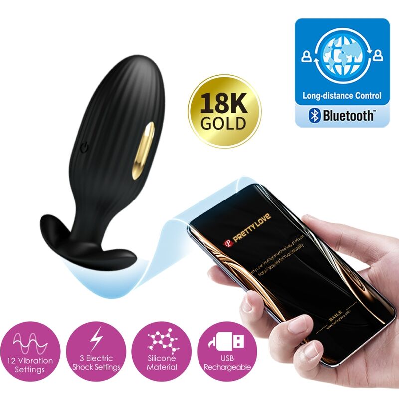 PRETTY LOVE - JEFFERSON APP CONTROLLED ANAL PLUG BLACK PRETTY LOVE - JEFFERSON APP CONTROLLED ANAL PLUG BLACK
