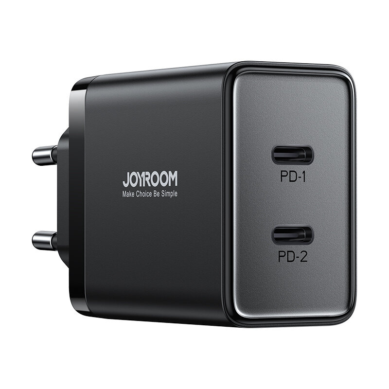 Joyroom wall charger JR-TCF09 2xUSB-C 40W black