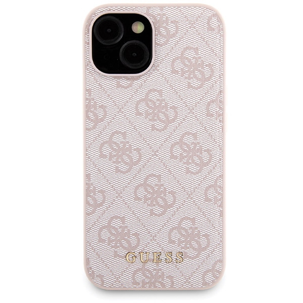 Guess GUBPM5P15S4GEMGP Apple iPhone 15 hardcase + Powerbank 5000mAh MagSafe 4G Metal Logo pink
