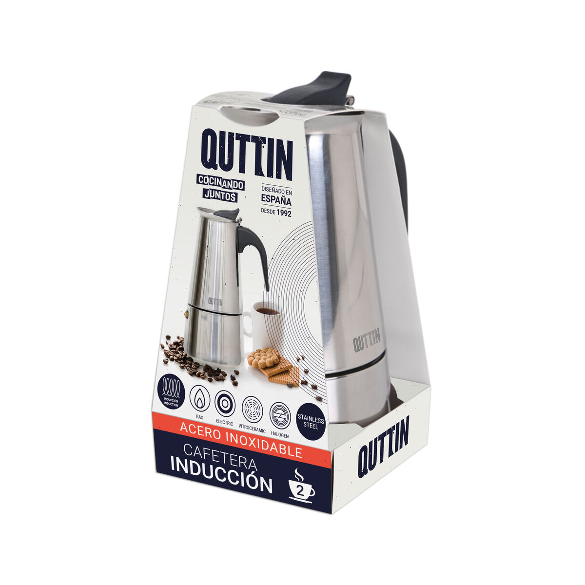 Italian Coffee Pot Quttin 6 Cups (6 Units)