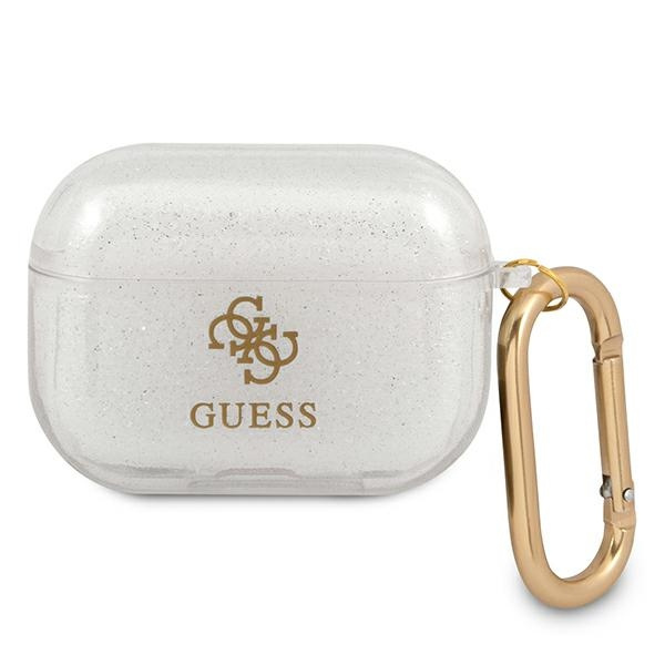 Guess GUAPUCG4GT Apple AirPods Pro cover Transparent Glitter Collection