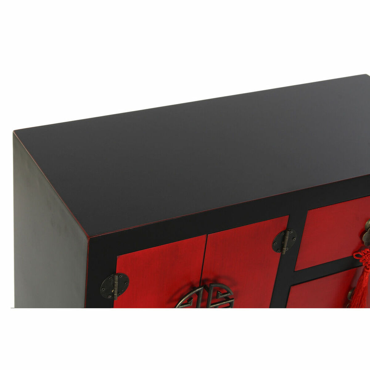 Console DKD Home Decor 63 x 27 x 83 cm Fir Black Orange Plastic MDF Wood