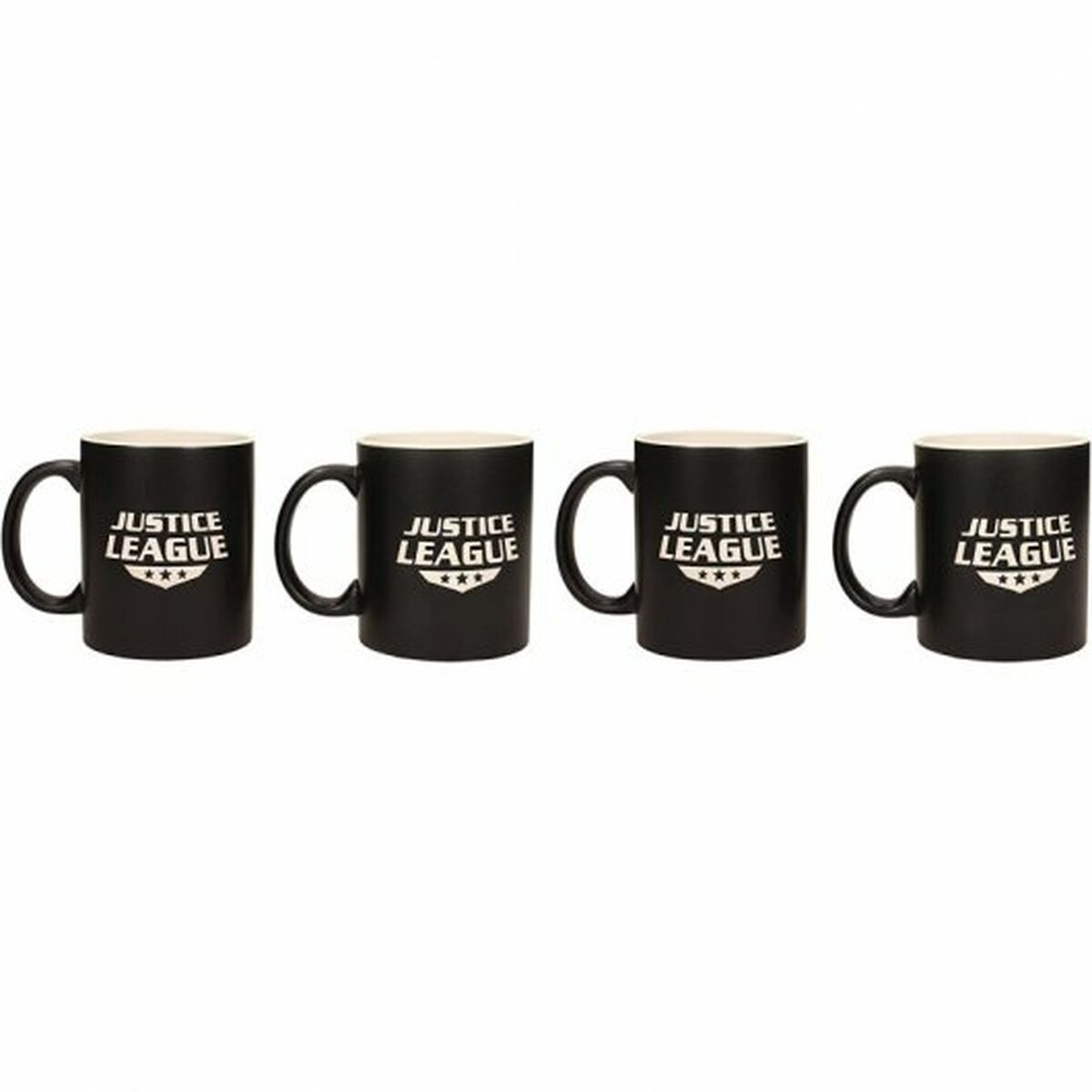 Set of Mugs SD Toys Universo DC Black 4 Pieces (4 Units)