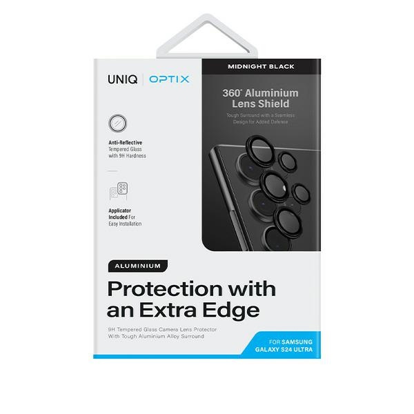 UNIQ Optix Aluminium Camera Lens Protector Samsung Galaxy S24 Ultra midnight black