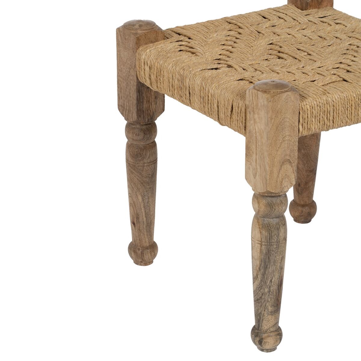 Hocker Holz 40 x 40 x 40 cm Naturfaser