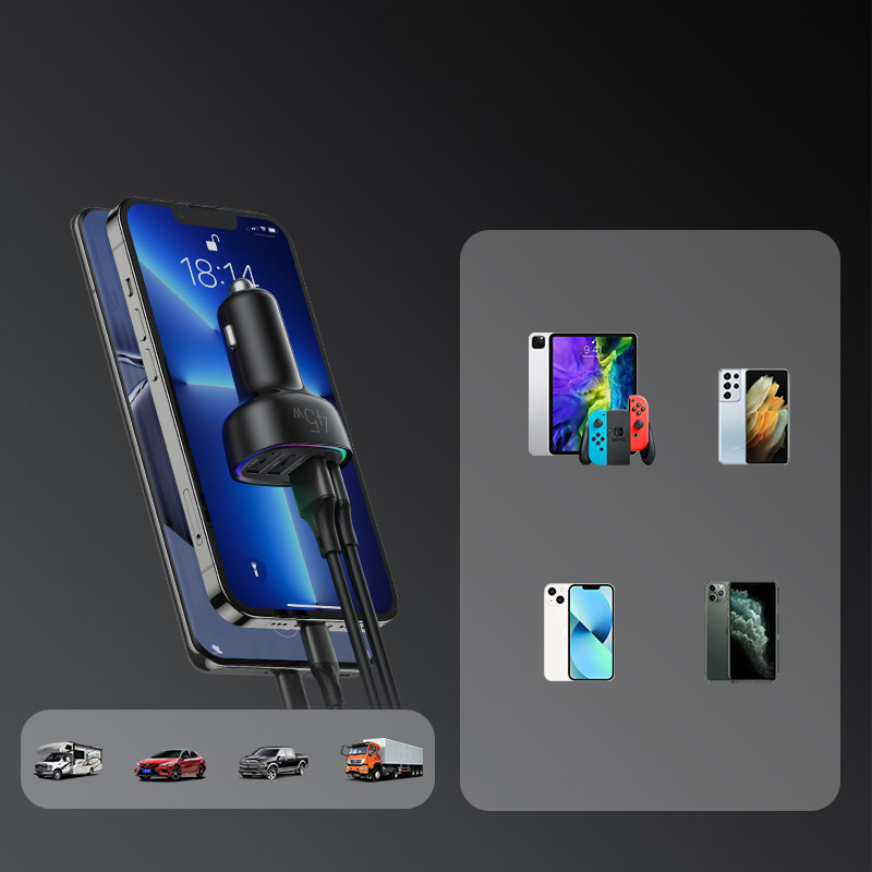 Joyroom 4 Port 45W Car Charger Black (JR-CL09)
