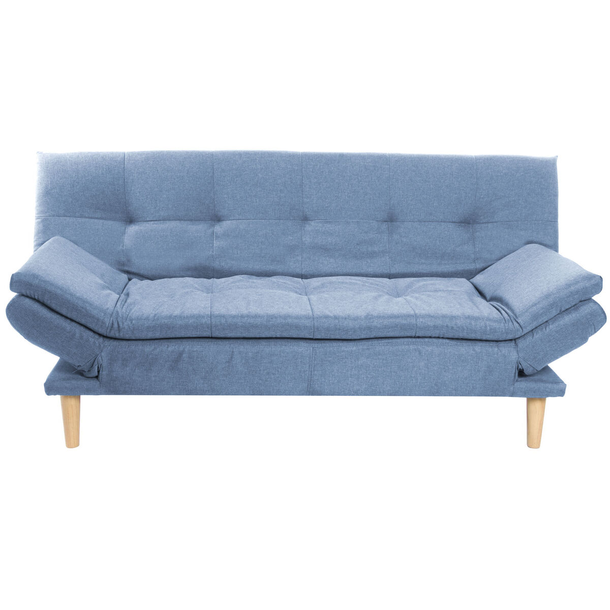 Sofa DKD Home Decor Blue Sky blue Natural Wood Scandi 180 x 85 x 83 cm