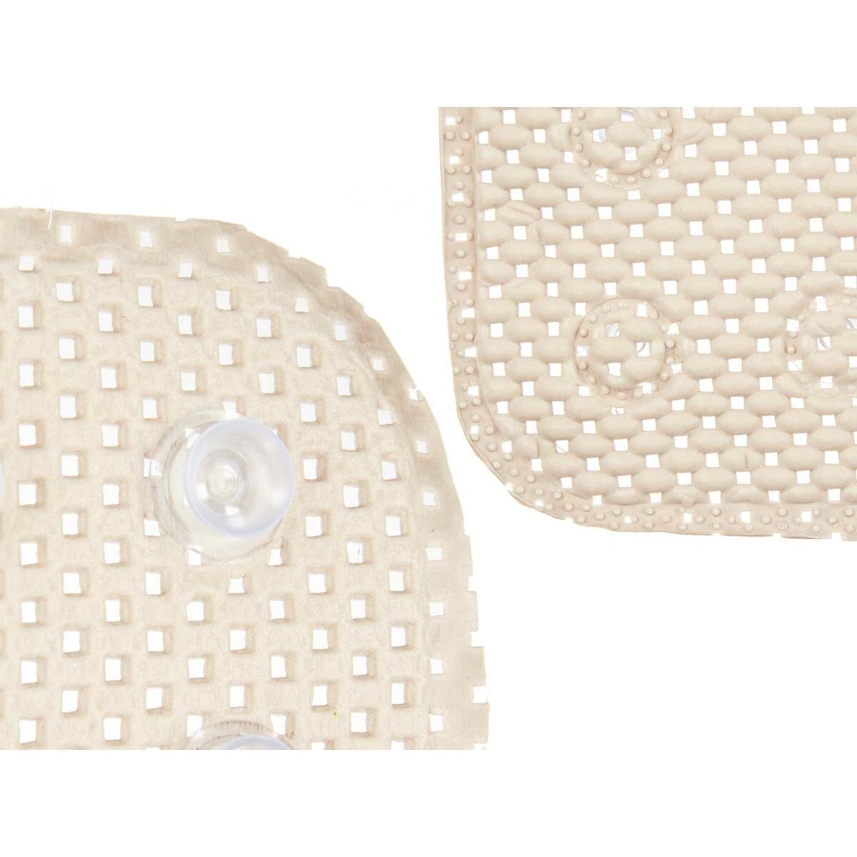 Rutschfeste Duschmatte Beige PVC 53 x 52,5 x 1 cm (6 Stück)