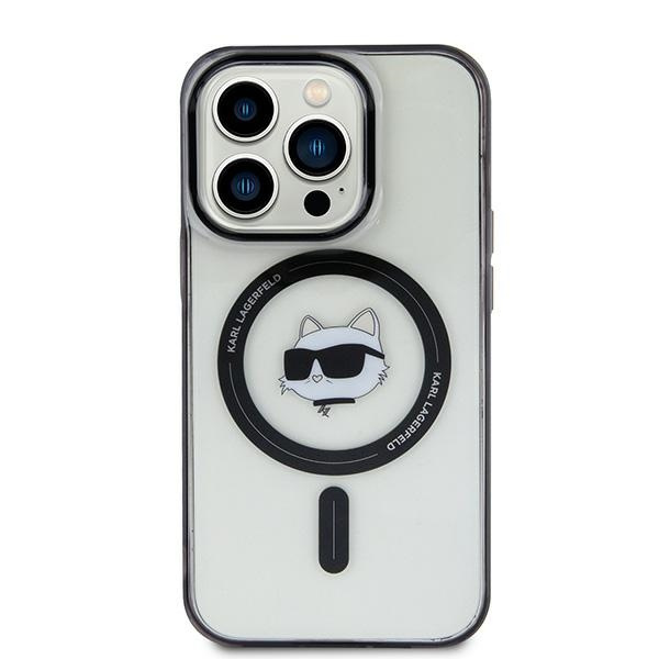 Karl Lagerfeld KLHMP15SHCHNOTK Apple iPhone 15 hardcase IML Choupette`s Head MagSafe transparent