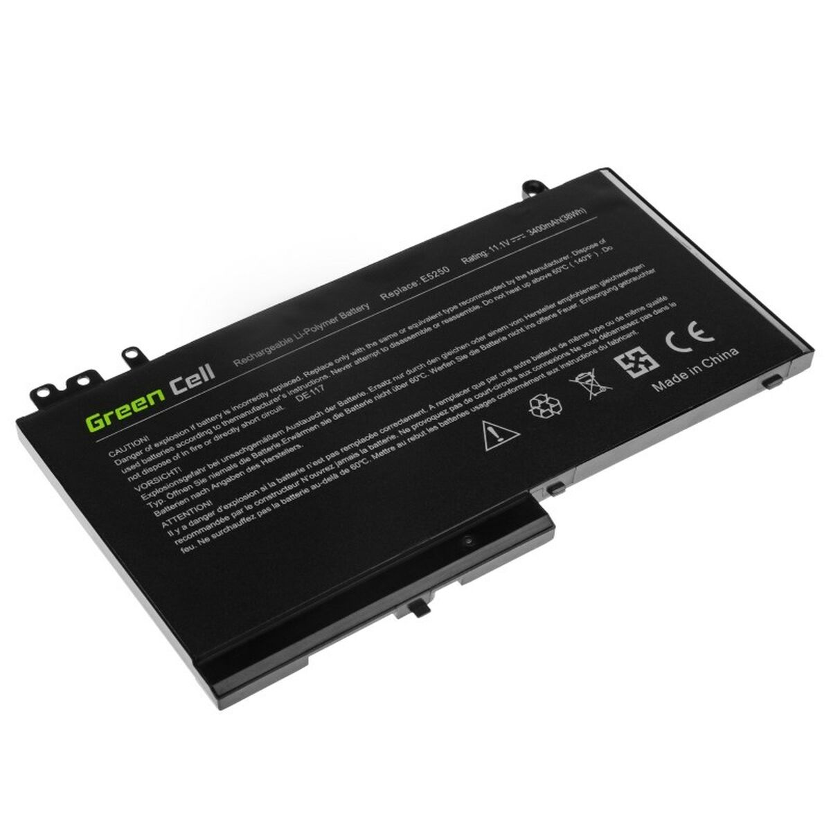 Notebook Battery Green Cell DE117 Black 3400 mAh