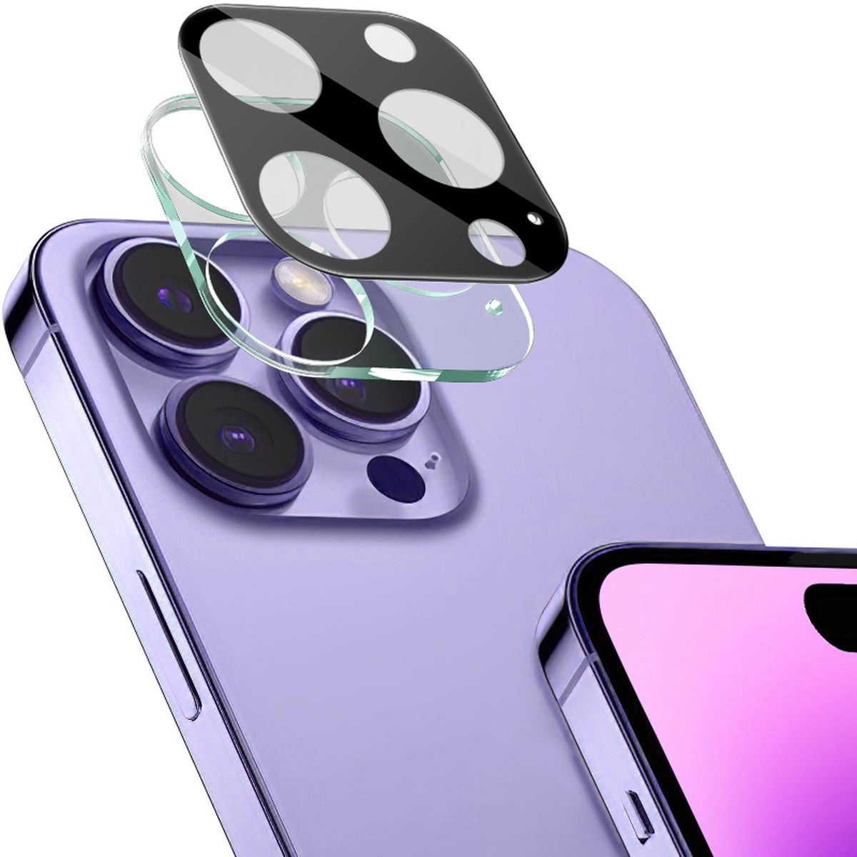 BIZON Clear 3x screen glass + camera glass Apple iPhone 16 Pro Max