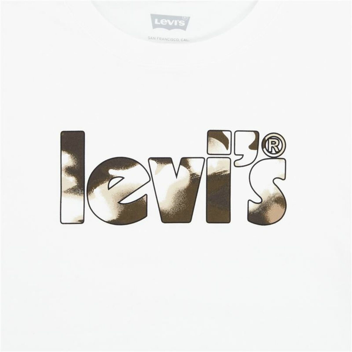 T-shirt Levi's Camo Poster Logo Bright 60732 White T-shirt Levi's Camo Poster Logo Bright 60732 White