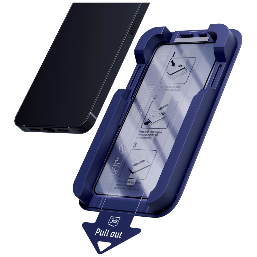 Szkło prywatyzujące 3MK HardGlass Max Privacy z aplikatorem do Apple iPhone 15 / 16 czarny
