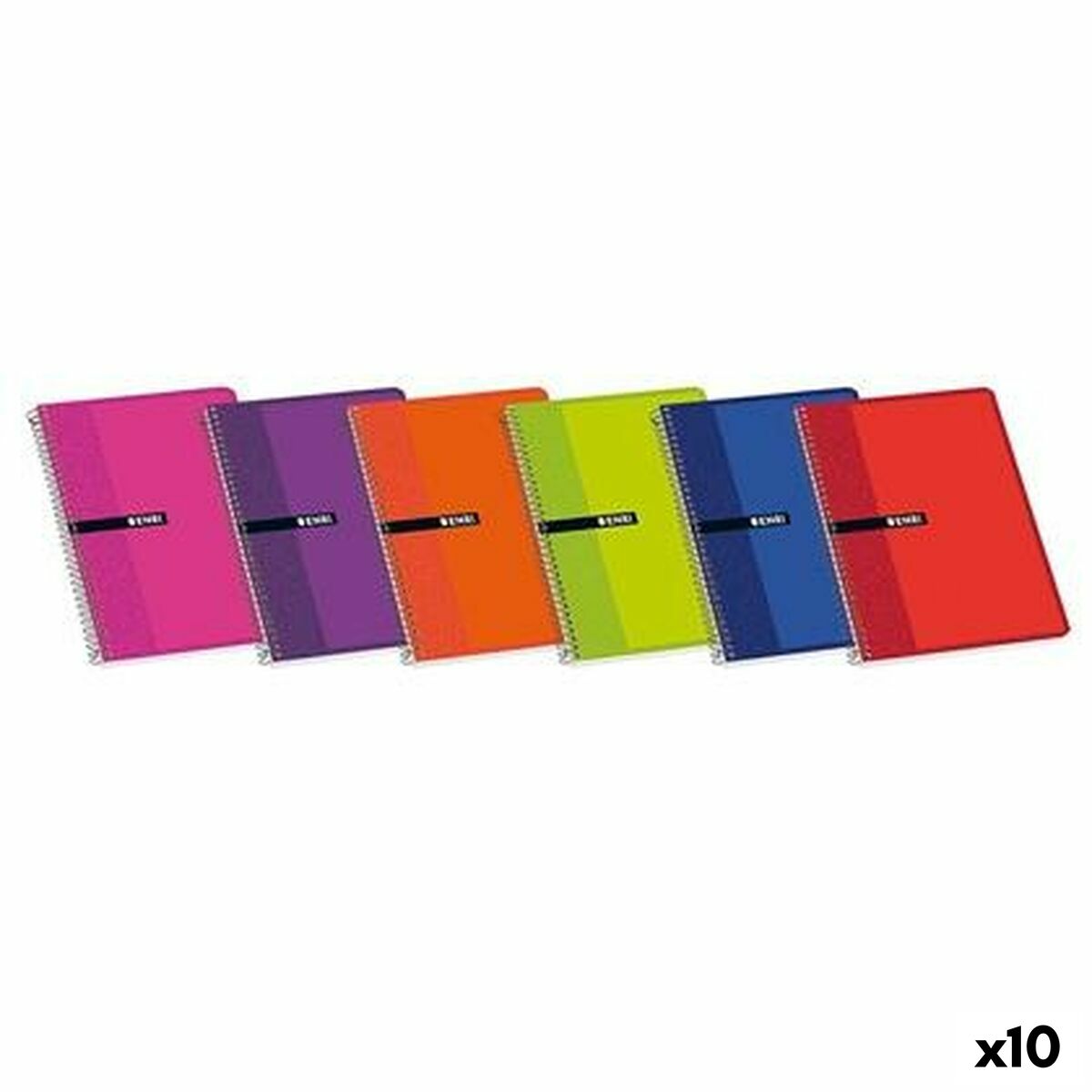 Notebook ENRI Multicolour Soft cover 80 Sheets Din A4 (10Units)