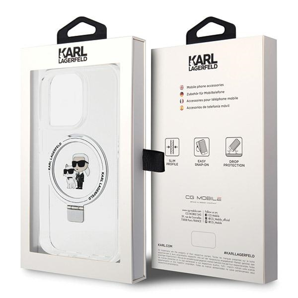 Karl Lagerfeld KLHMP13XHMRSKCH Apple iPhone 13 Pro Max hardcase Ring Stand Karl&Choupettte MagSafe white
