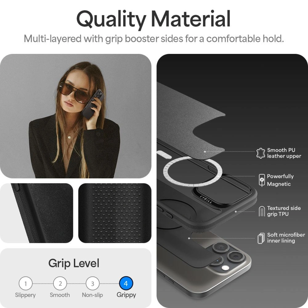 Spigen Cyrill Kajuk Classic Charm Mag MagSafe Apple iPhone 16 Pro Max Black