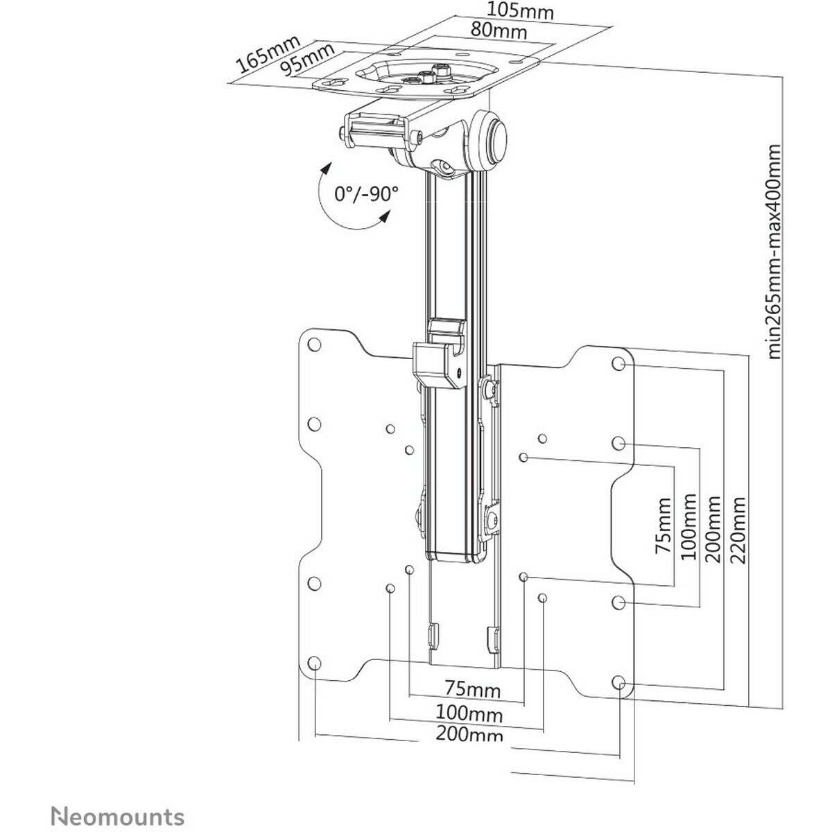 TV Mount Neomounts FPMA-C020BLACK 10" 40" 20 kg
