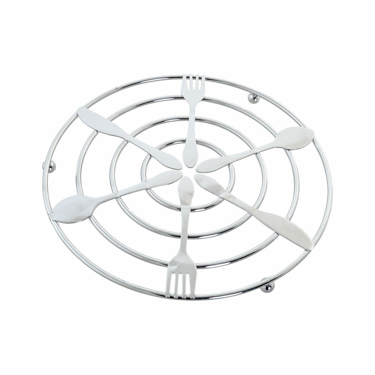 Table Mat DKD Home Decor 20 x 20 x 1 cm Silver Metal