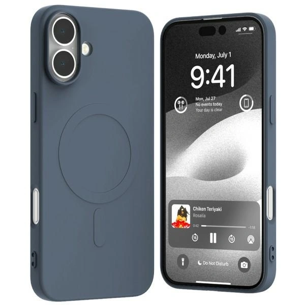 Etui Mercury MagSafe Semi-Silicone do Apple iPhone 16 Plus granatowy