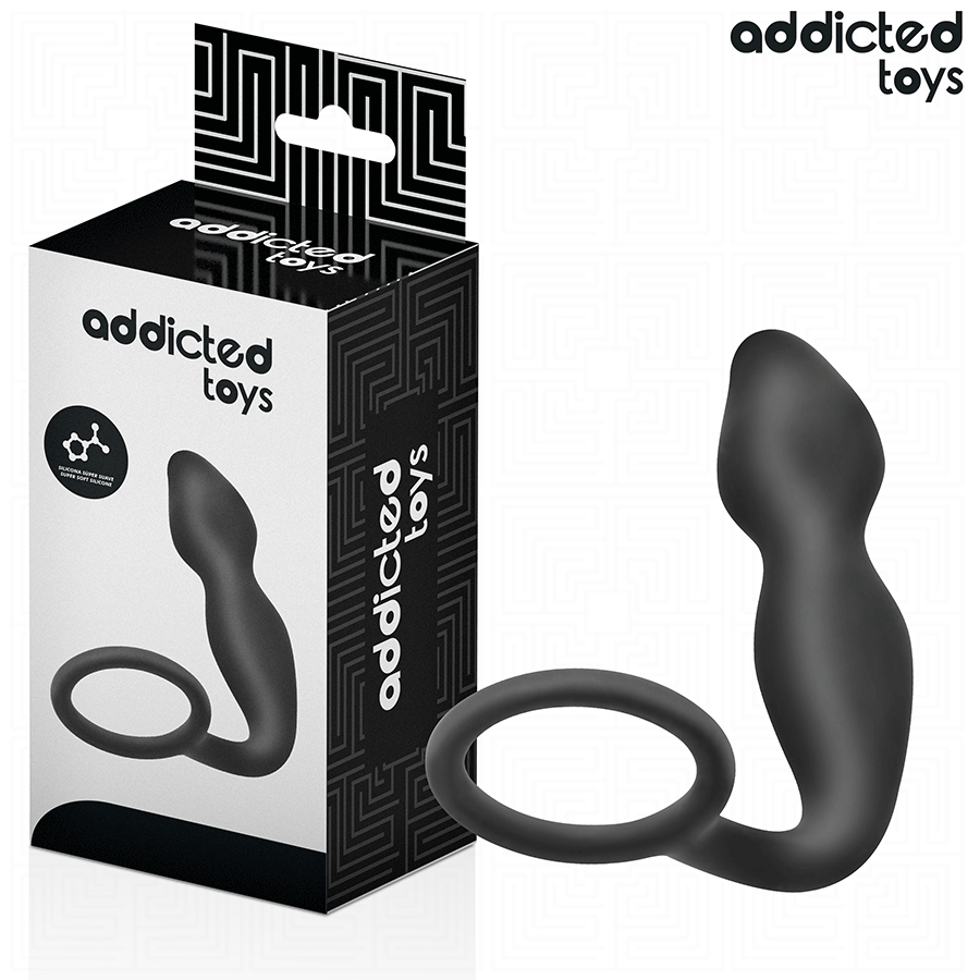 ADDICTED TOYS - ANAL PLUG WITH RING SILICONE MODEL 2
