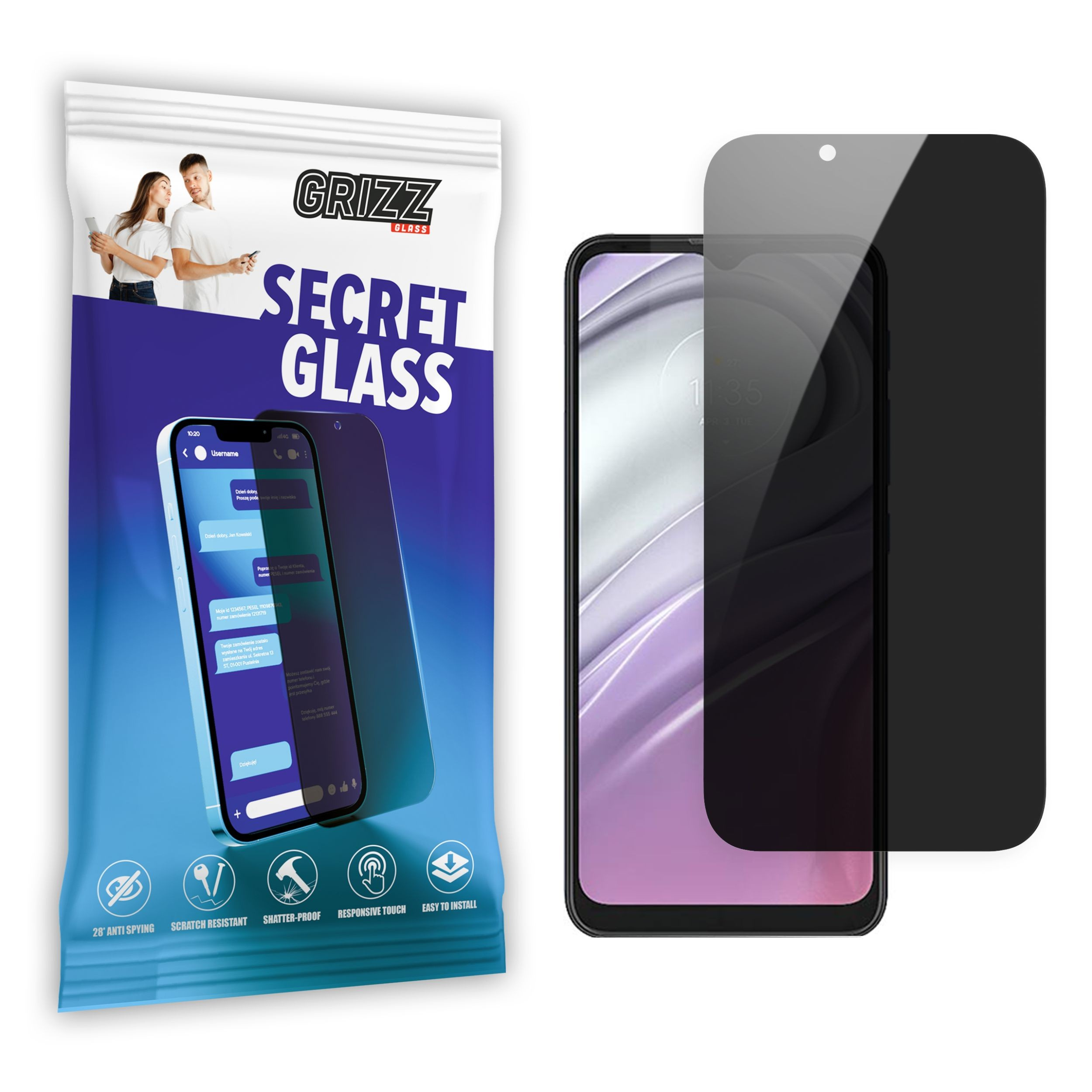 GrizzGlass SecretGlass Motorola Moto G20 5G